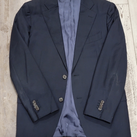 40R Men's SUITSUPPLY Wool Lazio Blazer Slim Fit Vitale Barberis Blue Sport Coat